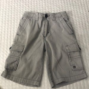 Grey/White pin striped Quicksilver Boy Shorts
